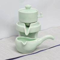 Jubao Tang Lazy Stone Mill Tea Set with Rotating Water Outlet, Automatic Filtering, Anti-scalding Teapot and Cups