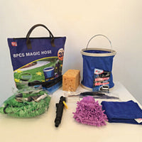 Car Wash Mop Kit with Soft Bristle Brush, Absorbent Towel, and Cleaning Tools for Home Use