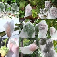 Outdoor Thickened Fruit Protection Bags Waterproof Breathable Non-woven Grape Covers Anti-Insect Anti-Bird Rainproof Protective Bags