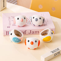 Ceramic Bird Feeder Bowl Anti-Splash No-Spill Food Dish for Small Parrots and Pet Birds
