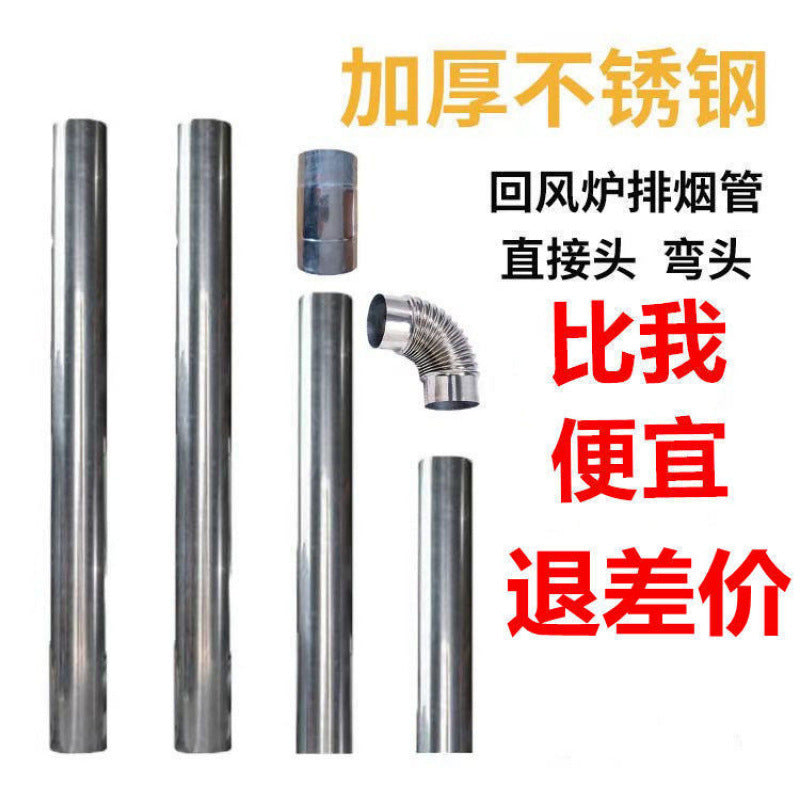 Stainless Steel Stove Pipe Chimney Flue Kit for Wood Burning Stoves and Heaters