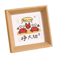 Mini Wooden Square Photo Frame for Desk Decor - 4, 5, 6 Inch