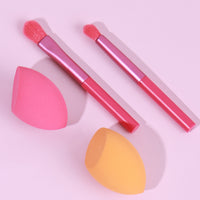 Zhuoerya Mini Portable Makeup Brush and Sponge Set for Travel