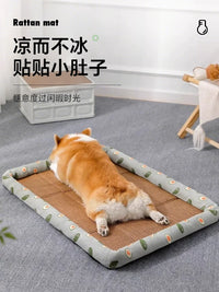 Pet Cooling Mat Bed for Small to Medium Dogs and Cats, Washable Summer Sleeping Pad for Teddy, Bichon, and Other Breeds