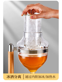 Japanese Style Sake Warmer and Chiller Set with Ice Drip Design