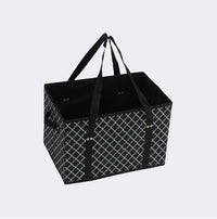 Foldable Non-Woven Storage Basket with Handles for Picnic and Travel