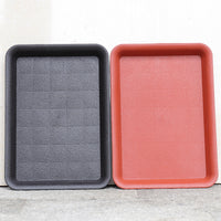 Rectangular Frosted Resin Succulent Planter Tray with Drainage Base