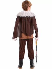 Kids Viking Warrior Halloween Cosplay Costume Set for Stage Performance