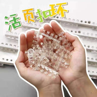 Loose Leaf Binder Rings for DIY Notebooks and Albums, Transparent Detachable Book Rings, Large Capacity