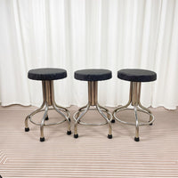 Stainless Steel Adjustable Swivel Stool for Lab, Cleanroom, and Medical Use