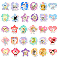 60-Sheet Cute Pet Emoji Graffiti Stickers for Kids' DIY, Phone Cases, Luggage