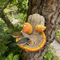 Mushroom Decorative Bird Feeder for Outdoor Garden and Patio