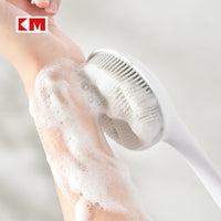 Long Handle Silicone Bath Body Brush for Shower, Back Scrubber and Massager