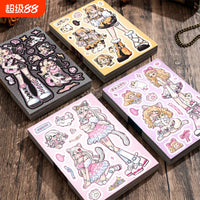 16-Sheet Cute Cat Collage Stickers for Phone Cases & Laptops, Waterproof Decorative Decals