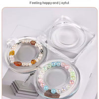 Clear Acrylic Bracelet Display Stand for Jewelry, Beads, and Collectibles - Organizer Tray and Photography Prop