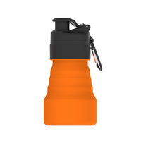 520ml Collapsible Silicone Water Bottle with Hook for Travel, Cycling, and Coffee
