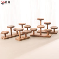 Walnut Multi-tier Desktop Storage Shelf for Cosmetics and Collectibles