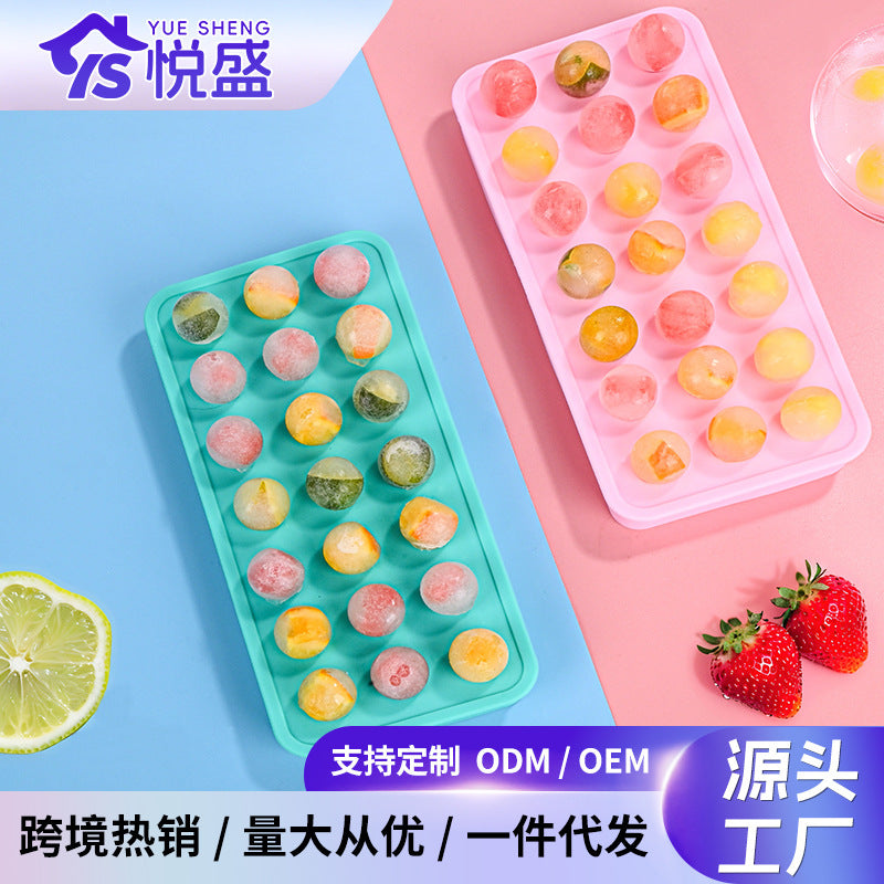 DIY Dumpling/Tangyuan Mold with Lid, Food-Grade Silicone Ice Ball Maker, Easy Release Large Capacity