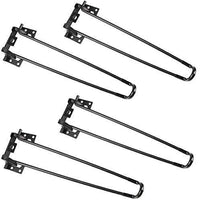 Hairpin Table Legs with Clamp Mount, U-shaped Metal Desk Legs for DIY Furniture