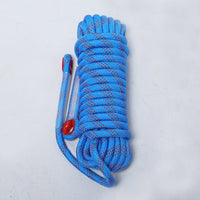 Outdoor Climbing Rope with Hooks - High-Strength Polyester Safety Rappelling & Rescue Cord