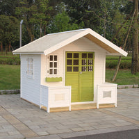 Outdoor Anti-Corrosion Wooden Cabin Villa Homestay Teahouse Kids Assembly Mobile Living Wooden House Garden Solid Wood Gazebo