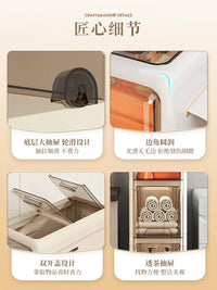 Slim Bathroom Storage Cabinet with Drawers - Waterproof Toilet Gap Organizer Shelf