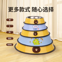 Stainless Steel Pet Dog Cat Bowl Non-Slip Food Water Feeder for Small Medium Large Animals