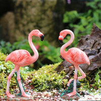 Miniature Flamingo Figurines for Micro Landscape Decor