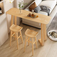 Nordic Solid Wood Dining Table, Small Household Bar Table, Window Bar, Homestay Wall Bar Table and Chair Set