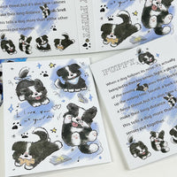 Cute Border Collie A5 4-Pocket Binder for K-Pop Photocards and Collectibles
