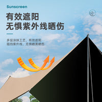 Outdoor Camping Hexagonal Oxford Cloth Sunshade Tarp for Picnic and Rain Protection