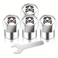 Customizable Tire Valve Stem Caps for Cars, Trucks, and Motorcycles - 4-Pack