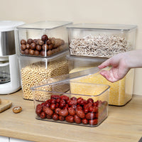 Clear Food Storage Containers with Lids for Refrigerator and Pantry, Large Capacity Plastic Organizer Bins