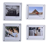 Acrylic Magnetic Photo Frame for Instant Prints and Small Cards, Double-Sided Transparent Display Stand