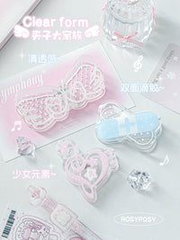 RosyPosy Transparent Acrylic Binder Clips for Stationery and Planners