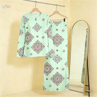Elegant Two-Piece Polyester Long Dress Set
