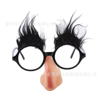 Halloween Clown Nose and Eyebrow Glasses for Costume Parties