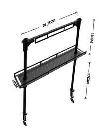 Outdoor Camping Folding Table Storage Rack with Hooks and Lantern Stand