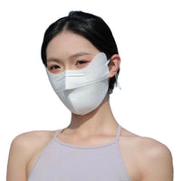 UV Protection Face Mask for Summer, Breathable Ice Silk Full Face Sunshade with Eye Protection