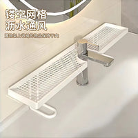 Faucet Storage Rack Bathroom Shelf No-Drill Washbasin Organizer for Sink or Mirror Cabinet