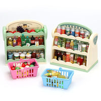 Miniature Double-Sided Display Shelf for Dollhouse
