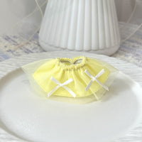 Cotton Doll Summer Tulle Skirt with Bow for 10cm/20cm Plush Dolls
