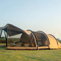 Large Tunnel Tent for Outdoor Camping, 5-10 Person Family Tent with Spacious Living Area