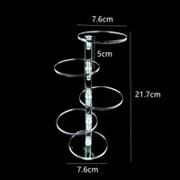 5-Tier Clear Acrylic Round Display Stand for Figures, Nail Polish, Cosmetics