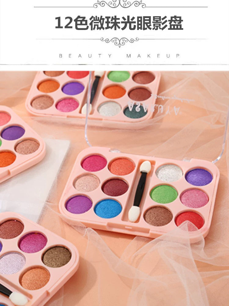 Vibrant Multi-Color Eyeshadow Palette with Shimmer for Stage Performance Makeup