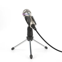 Mini Condenser Microphone for Mobile Phones and Computers, Wired Singing Microphone with Desktop Stand