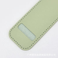 Korean Style PU Leather Pencil Case Pen Pouch for Students Portable Stationery Storage