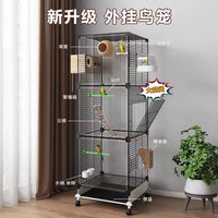 Large Bird Cage for Parrots Cockatiels Mynah Birds Peony Birds Splash-Proof Home Breeding Villa