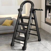 Folding Household Ladder, Heavy-Duty Aluminum Alloy Step Stool for Home and Office Use