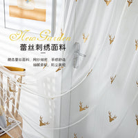 Deer Head Embroidered Lace Air Conditioner Dust Cover for Round Vertical Units